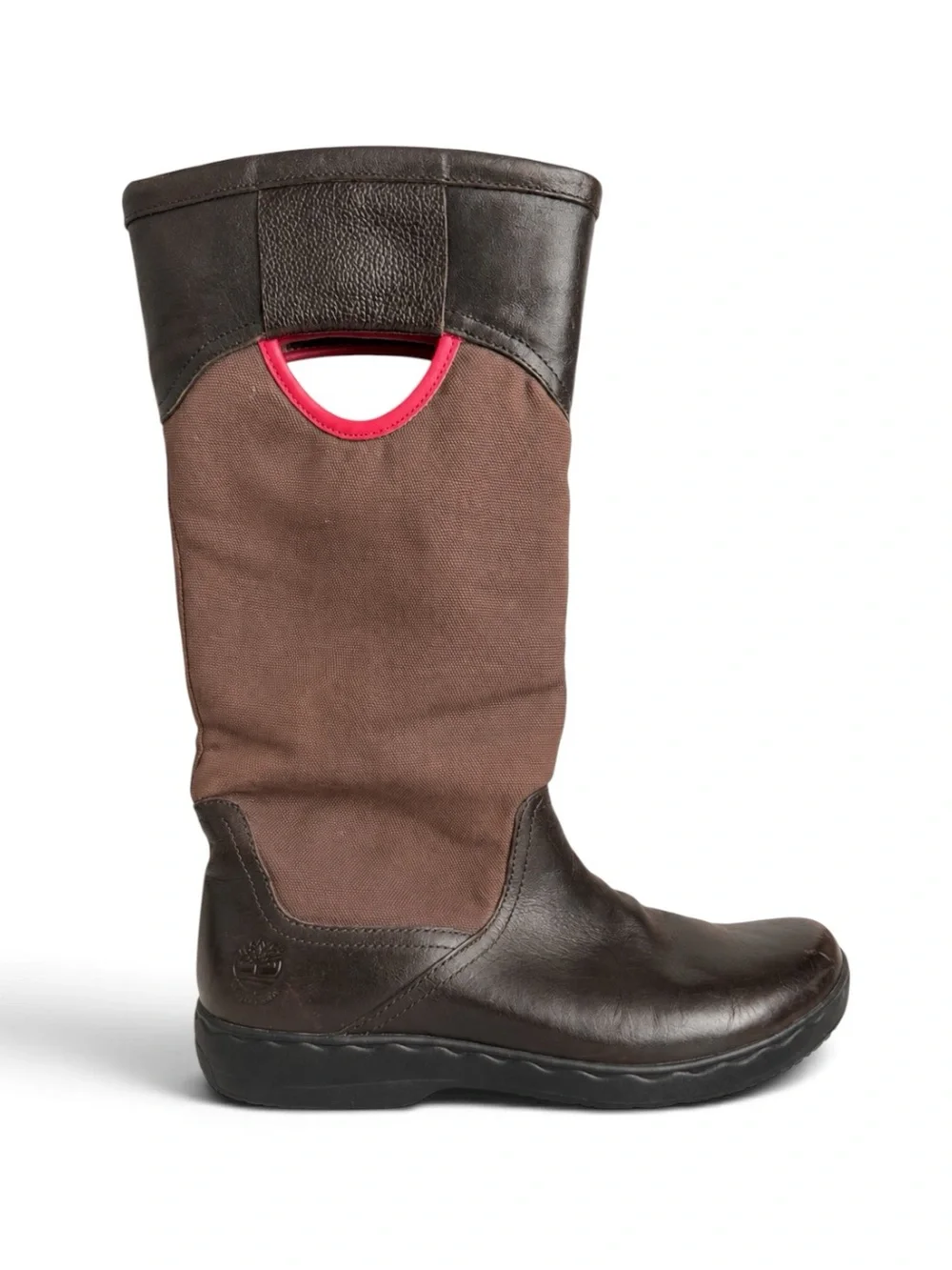 Timberland Earthkeepers Climapath Tall Leather Boots Brown Pink Size 7